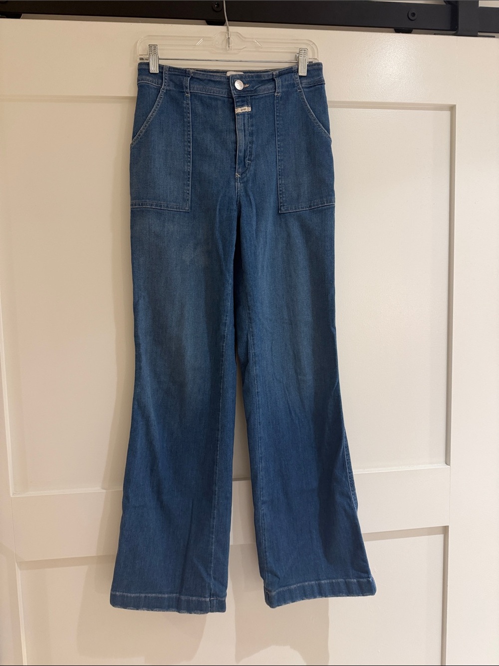 Closed Wide-Leg High-Rise Jeans in Dark Blue